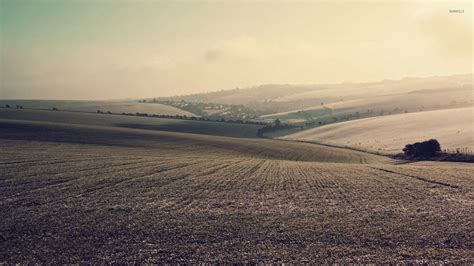 Empty field on the hills wallpaper - Nature wallpapers - #28746