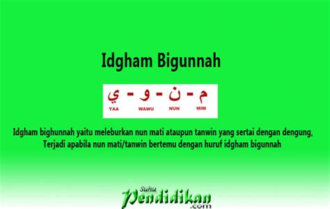 Detail Idgham Bigunnah - Pengertian, Cara Baca, Huruf Dan Contoh