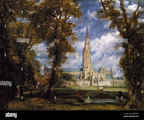 John Constable - Salisbury Cathedral from the Bishop's Grounds Stock ...