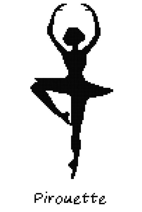 Ballet Position Pirouette Wall Art Cross Stitch Pattern - Etsy