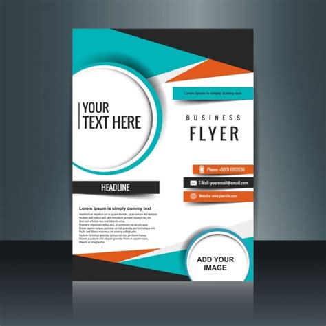 Free Vector | Business flyer template with geometric shapes