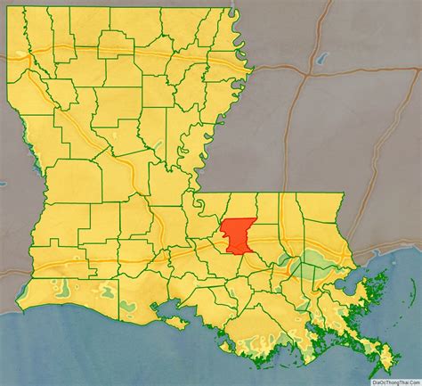 Map of East Baton Rouge Parish, Louisiana - Thong Thai Real