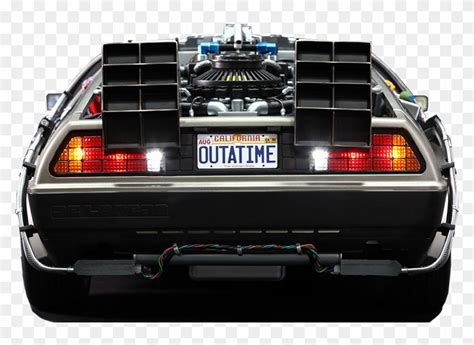 Delorean Back View - Back To The Future Delorean Tail Lights, HD Png ...