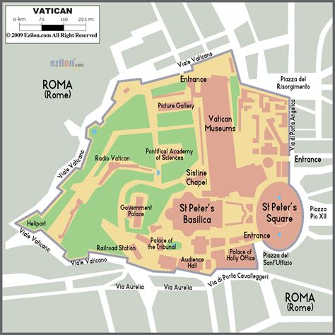 Detailed Clear Large Map of Vatican City - Ezilon Maps