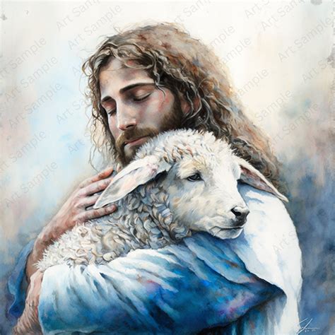 Christ the Shepherd Jesus and Lamb Jesus Painting Picture of Jesus ...