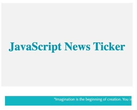 JavaScript News Ticker - Phppot