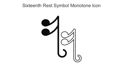 Sixteenth Rest Symbol Monotone Icon In Powerpoint Pptx Png And Editable ...