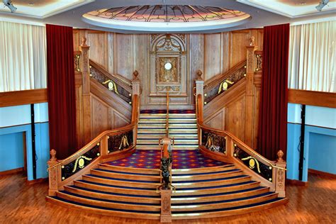 Titanic Grand Staircase inside Titanic Belfast in Belfast, Northern ...