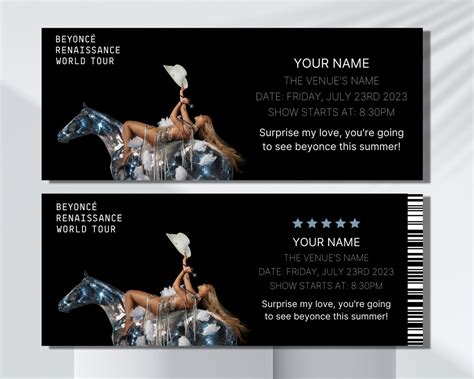 Beyonce Renaissance Tour Ticket Beyonce Ticket Beyonces - Etsy