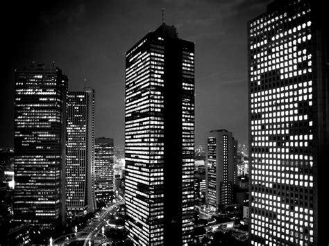 Black and White Cityscape Wallpaper - WallpaperSafari