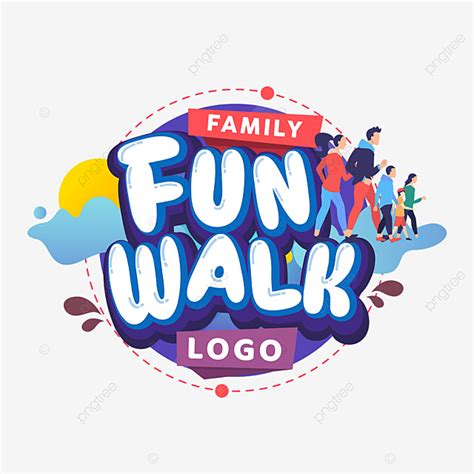 Black Family Fun Vector PNG Images, Family Fun Walk Logo Vector ...