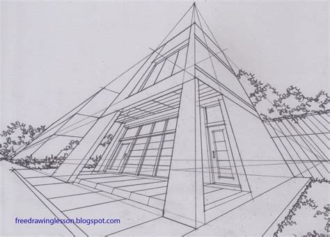 draw buildings in three point perspective | Three point perspective ...