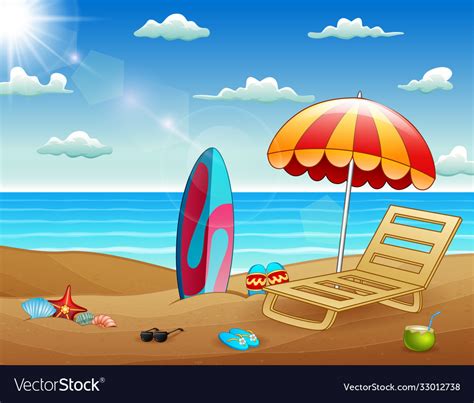 Summer beach background Royalty Free Vector Image