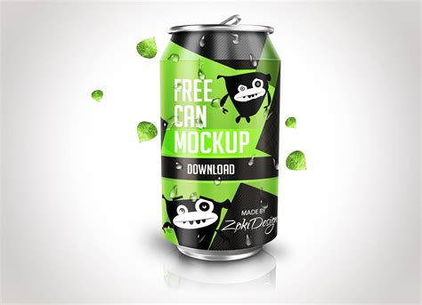 Free Soda Tin Can Mockup PSD - Good Mockups