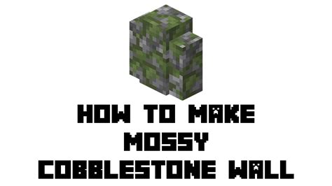 Minecraft Mossy Stone Brick Recipe