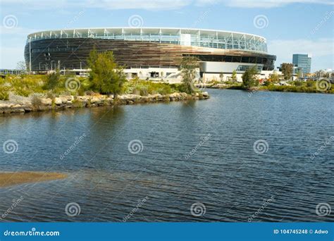 Perth Stadium stock photo. Image of capital, perth, design - 104745248