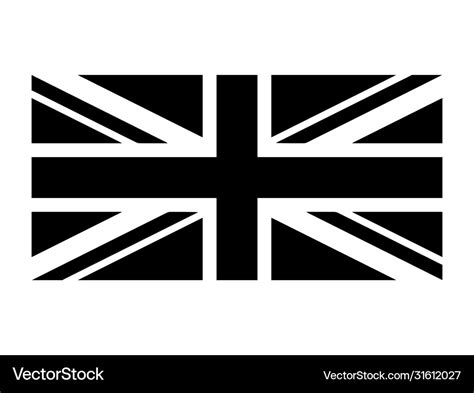 United kingdom flag union jack uk flag black Vector Image