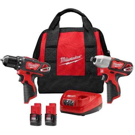 MILWAUKEE M12 Cordless Drill/Driver & Impact Driver Combo Kit | Home ...