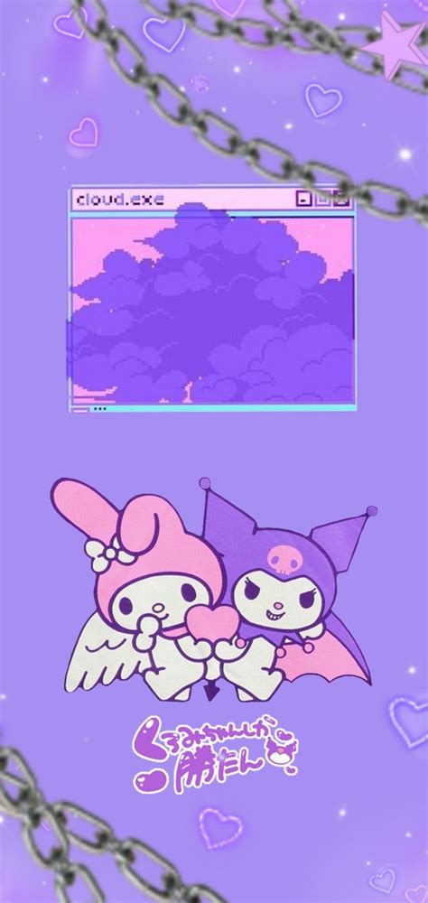 #mymelody #sanrio #kuromi #wallpaper #violet #aesthetic #freetoedit ...