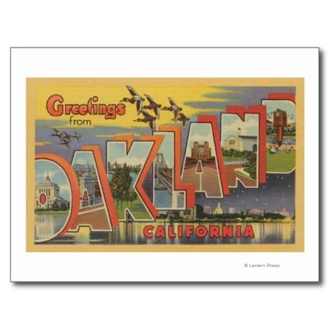 Oakland, California - Large Letter Scenes Postcard | Zazzle ...