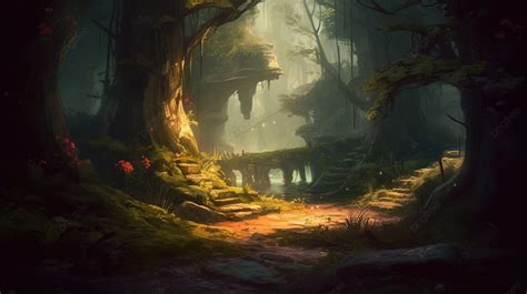 Magic Forest Wallpaper 4k Anime Wallpaper Art Art Wallpaper Fantasy ...