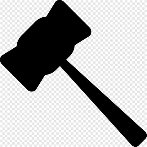 Gavel Hammer Silhouette, hammer, angle, technic png | PNGEgg