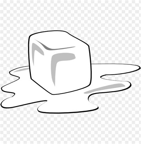 ice cube clip art - ice cube melting black and white PNG image with ...