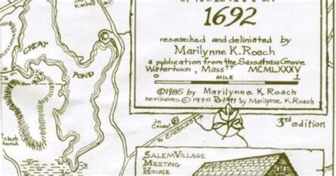 A Map of Salem Village & Vicinity in 1692 | Salem 1692 | Pinterest ...