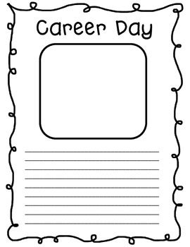 Career Day Follow Up Writing Paper by Run Play Explore | TPT