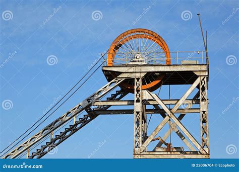 Mine shaft headgear stock photo. Image of headframe, winding - 22006704