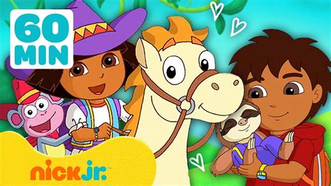 Dora poznaje świat | 60 MINUT z Dorą Ratującą Zwierzęta! 🐯 | Nick Jr ...