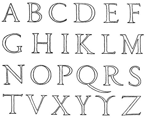 Roman Renaissance Alphabet | ClipArt ETC