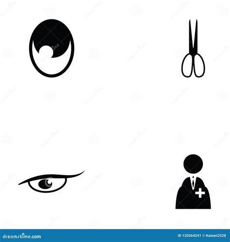 Eye doctor icon set stock vector. Illustration of optical - 120564241