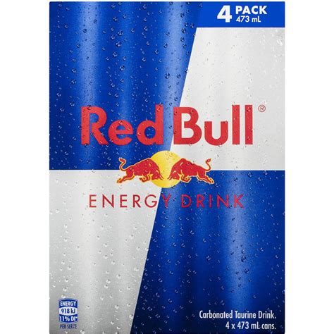 Red Bull Energy Drink 473ml X4 Pack | Woolworths