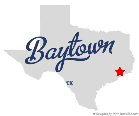 Map of Baytown, TX, Texas