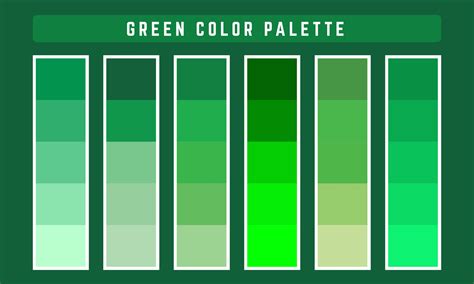 Green Vector Color Palette 2209406 Vector Art at Vecteezy