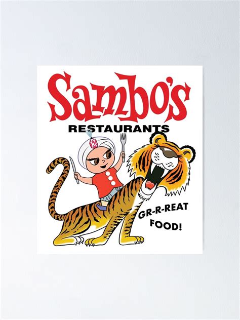 "Sambo's Restaurant Logo with Sambo Riding Tiger" Poster by ...