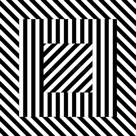 Illusion Abstract Black and White Pattern. Monochrome Pattern. Optical ...