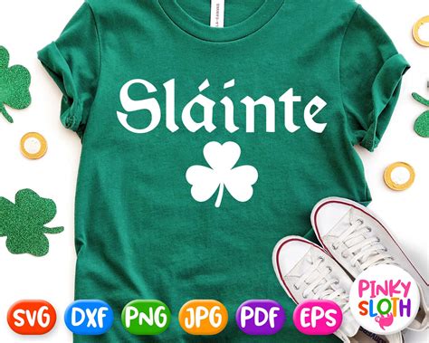 Slainte Svg St. Patrick's Day Svg Irish Clover Svg | Etsy