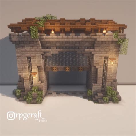 @rpgcraft_ on Instagram: Castle Gate Design 2 Follow me at @rpgcraft ...