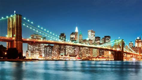 Download Manhattan New York Man Made Brooklyn Bridge 4k Ultra HD Wallpaper