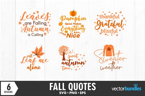 Autumn Fall Quotes Bundle Graphic by vectorbundles · Creative Fabrica