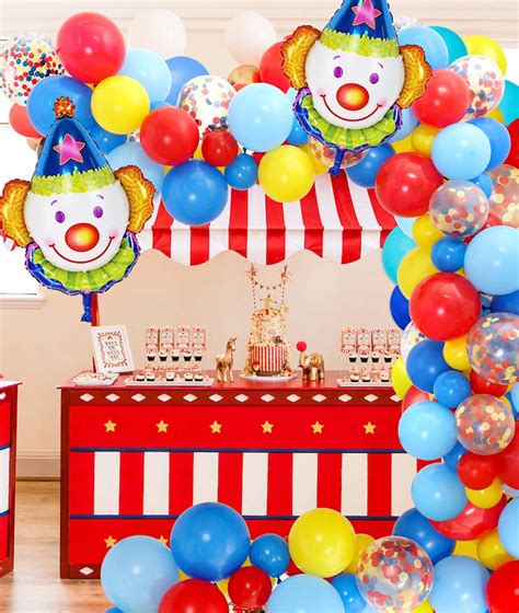 Jollyboom Circus Party Decorations Balloon Garland Arch Kit with Circus ...