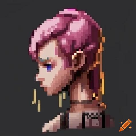 Pixel art, character reference, detailed on Craiyon