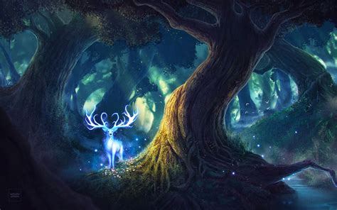 #Forest #4K #Magic #Deer #Fairies #4K #wallpaper #hdwallpaper #desktop ...