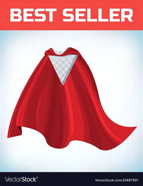 Red cape super hero cloak superhero cover Vector Image