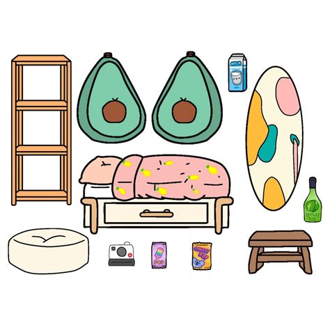 Toca Boca Random House furniture Stickers | Shopee Philippines