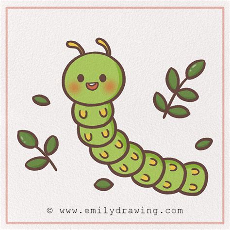 How to Draw a Caterpillar – Emily Drawing