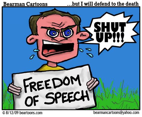 Bearman Cartoon: Freedom of Speech - Bearman Cartoons