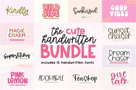 Cute Girly Fonts Alphabet